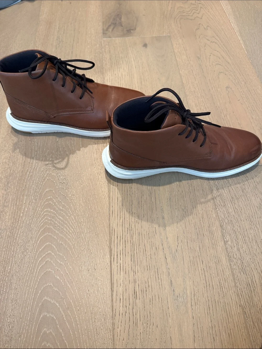 Cole Haan Men's Brown Leather Chukka Boots - Comfortable Casual Style